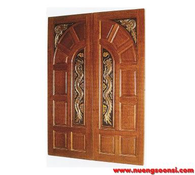 ประตูไม้สัก ( E-10 )