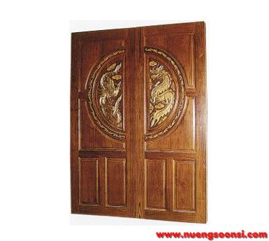 ประตูไม้สัก ( E-09 )