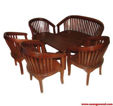 โต๊ะชุดรับแขก สีโอ๊ค ( K-173 )