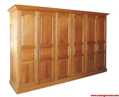 ตู้เสื้อ-ผ้าไม้สัก 6 ประตู ( K-160 )