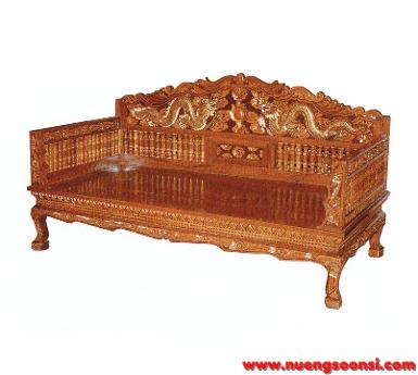 แหย่งไม้สัก แกะลายมังกร( K-268 )