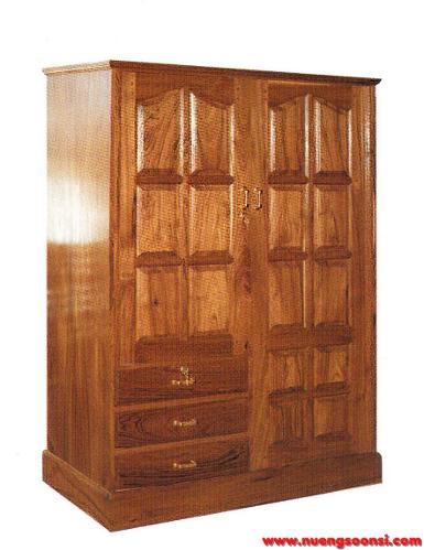 ตู้เสื้อ-ผ้า 2 ประตู 3 ลิ้นชัก ( K-161 )