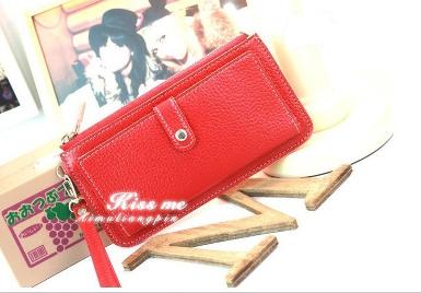 กระเใส่เงิน รุ่น M-2 หนัง สีสดใส ใส่เงินใส่การ์ดได้ 