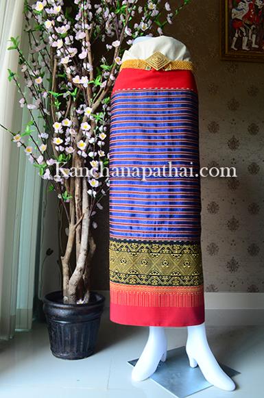 TM100 ผ้าตีนจกฝ้ายแกมดิ้น 2 เส้น