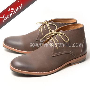 J323 รองเท้าหุ้มข้อ สีน้ำตาลนูบัค