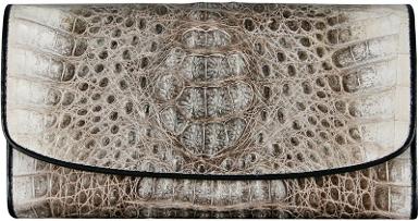 Crocodile Long Trifold Wallet
