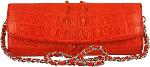 Violet Genuine Crocodile Leather Clutch Bag