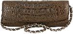 Violet Genuine Crocodile Leather Clutch Bag
