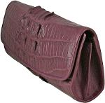 Violet Genuine Crocodile Leather Clutch Bag