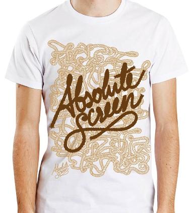 เสื้อยืด t-shirt สีขาว ลายเชือก cotton100%