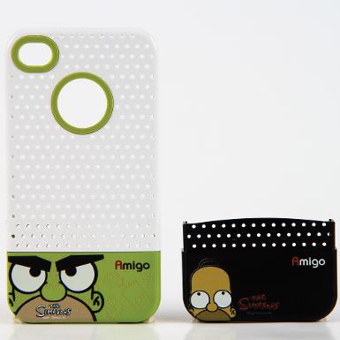 เคส iPhone 4/4s Magic-Cap White (Green&Black Cap)