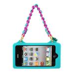 เคส iPhone4/4s Candies Seal Stamp with Chain Blue 