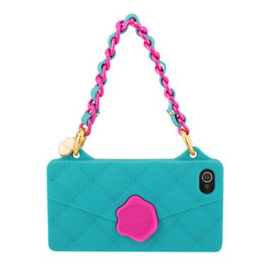 เคส iPhone4/4s Candies Seal Stamp with Chain Blue 