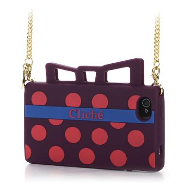เคส iPhone4/4s Candies Gift Wrap-Polka Dots Purple