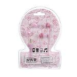 URBANZ Stylish Fashion Stud Earphone Pink