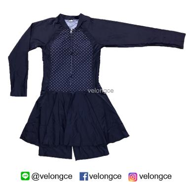 ชุดว่ายน้ำผู้ใหญ่ ไซส์ใหญ่ ชิ้นเดียวกระโปรงแขนยาว มีกางเกงขาสั้น ชุดว่ายน้ำผู้ใหญ่ ไซส์ใหญ่ ชิ้นเดียวกระโปรงแขนยาว มีกางเกงขาสั้น