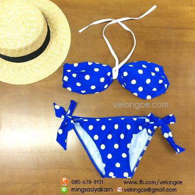 บิกินี่สีลายแบบบิด บราแบบผูกคอ ผูกหลัง กางเกงผูกเอว free size บิกินี่สีลายแบบบิด บราแบบผูกคอ ผูกหลัง กางเกงผูกเอว free size