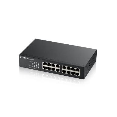 SWITCH (สวิตซ์) ZYXEL 16-Port Gigabit Desktop Switch Rack-mount (GS1100-16)