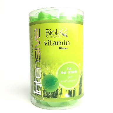 Biola Intensive Vitamin Plus For Hair Growth (สูตรสำหรับเร่งผมยาว สีเขียว)