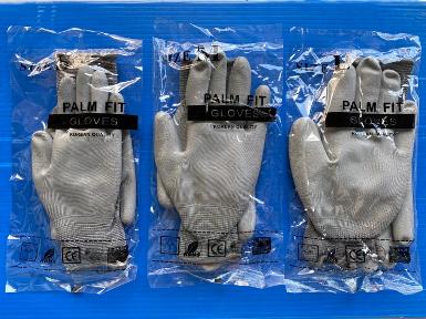 Grey PU Palm Fit (ถุงมือเคลือบ PU สีเทา)