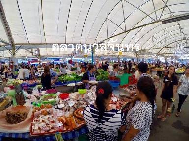ให้เช่าบ้าน ย่านนวลจันทร์หมู่บ้านเสนา 88 ใกล้ตลาดสด แหล่งของกินมา