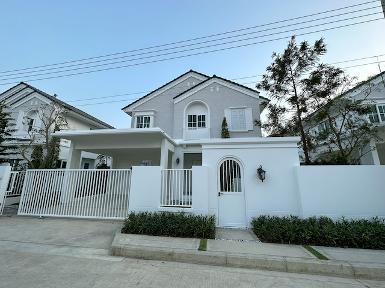 BH3857 ให้เช่าบ้านเดี่ยว ชัยพฤกษ์ บางนา กม.15 บ้านติดสวนส่วนกลาง