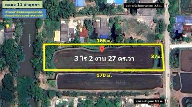 ที่ดินคลอง11 ลำลูกกา (ฝั่งตะวันออก) 3 ไร่ 227 ตร.ว.