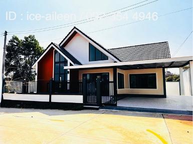 ขายบ้านใหม่ บ้านเดี่ยวชั้นเดียวเจ้าของสร้างเอง นิคมพัฒนา จังหวัดร