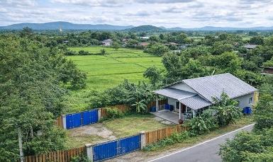 วัดหนองกระทุ่ม 2.0 กม.บ้านสวนชั้นเดียว 2 นอน 3 น้ำ ทำเลหนองฉาง 