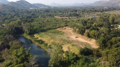 ขายที่ดินติดแม่น้ำเพชรบุรี อำเภอแก่งกระจาน เพชรบุรี 4-3-32 ไร่