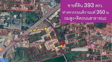 ขายที่ดิน ใกล้ถนนติวานนท์ 350 เมตร 393 ตรว.