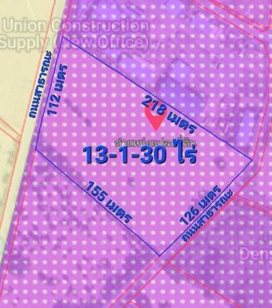ขายที่ดินผังม่วงศรีราชาชลบุรี ขายที่ดินศรีราชาพื้นที่ 13-1-30 ไร่