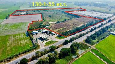 ขายที่ดิน ติดถนนสายเอเชีย จ.ชัยนาท 130 ไร่ ถมแล้ว (ขาเข้า กรุงเทพ