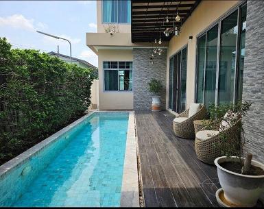 ให้เช่า ขายบ้านเดี่ยวมีสระว่ายน้ำส่วนตัว ย่านราชพฤกษ์ บางกรวย นนท
