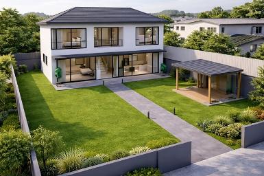 BTSแบริ่ง 4นอน บางนา2.1กม. ให้เช่าบ้านเดี่ยว2ชั้น 4 น้ำ ลาซาล-บา